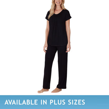 Midnight by Carole Hochman Ladies 2 piece Pajama Set Black My