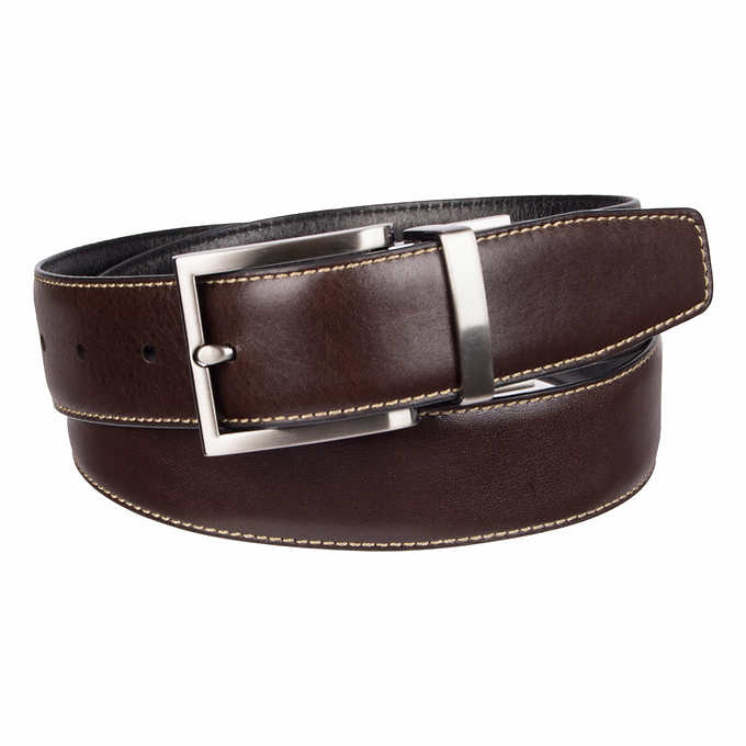 fits pant Size 42 Kirkland Signature Mens Reversible Leather Belt Belts ...
