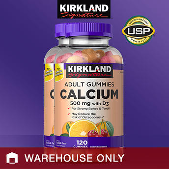 Kirkland Signature Calcium 500 Mg With D3 240 Adult Gummies