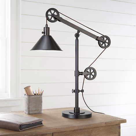 Bridgeport Designs buy Pulley Floor Lamp w/ Adjustable Arm in Bronze Finish