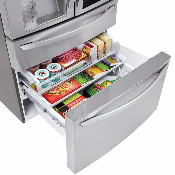 Lg 22 5cuft Counter Depth 4 Door French Door Instaview Refrigerator